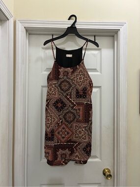 Alter’d State Dress - Boho Burgundy & Paisley Print All-Season Mini Dress